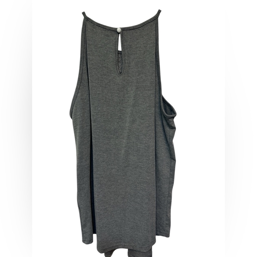 Bluetime Gray Sleeveless Lace Detail Tank Top NWOT - Picture 2 of 6